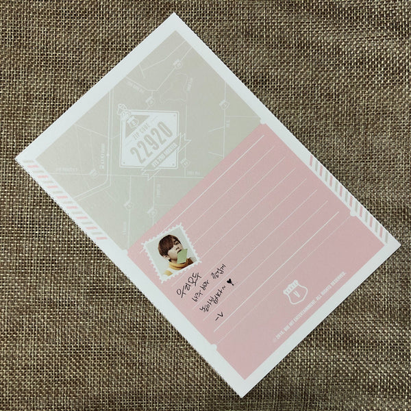 BTS V TAEHYUNG [ ARMY 2nd Muster ZIP CODE 22920 Official Postcard ] New Rare /+G