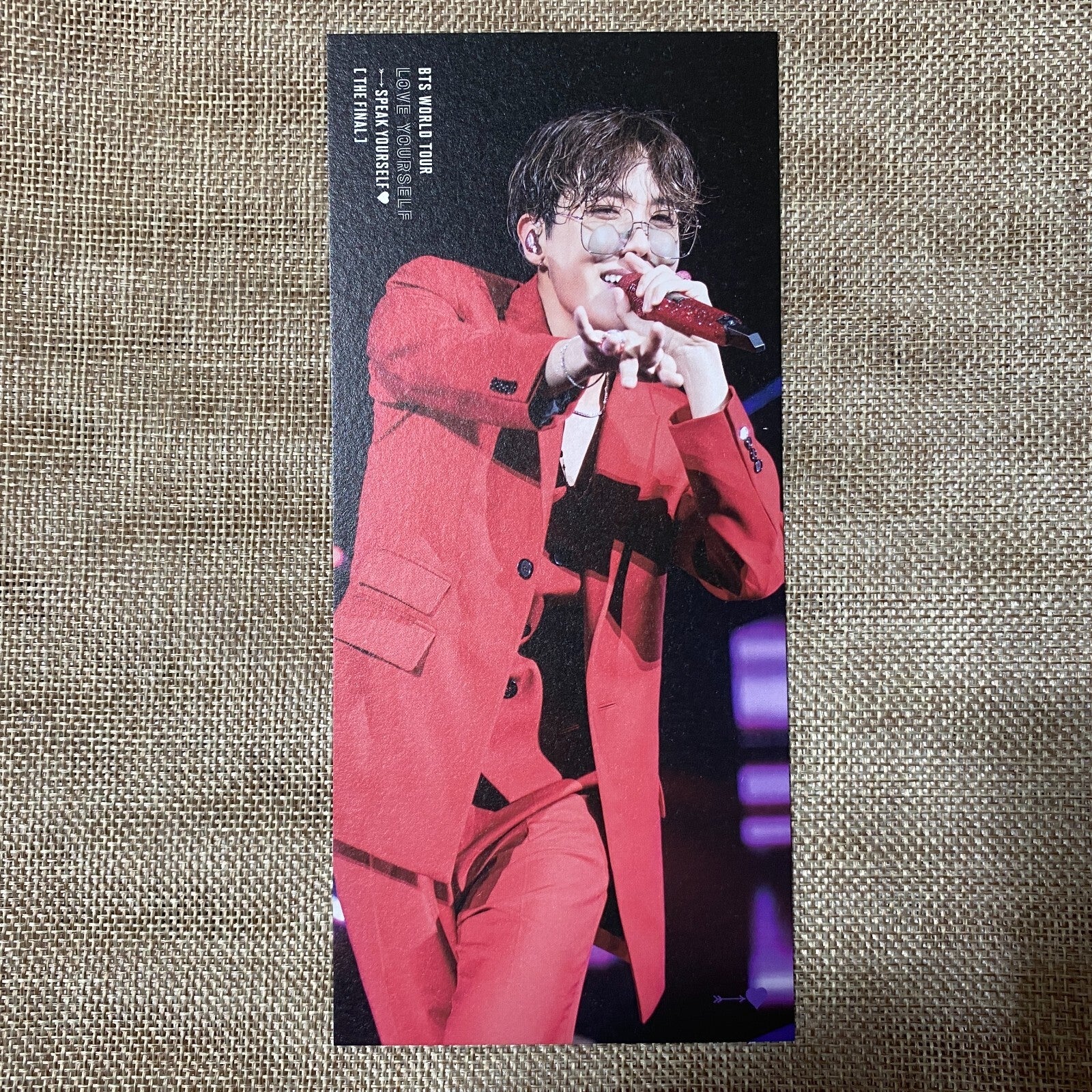 BTS J-HOPE [Speak Yourself Seoul The Final DVD] Official Bookmark / New, Rare
