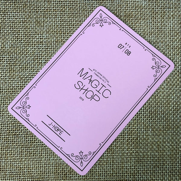 BTS J-HOPE 7/8 [MAGIC SHOP Fan Meeting Japan] Official Mini Photocard / Gift