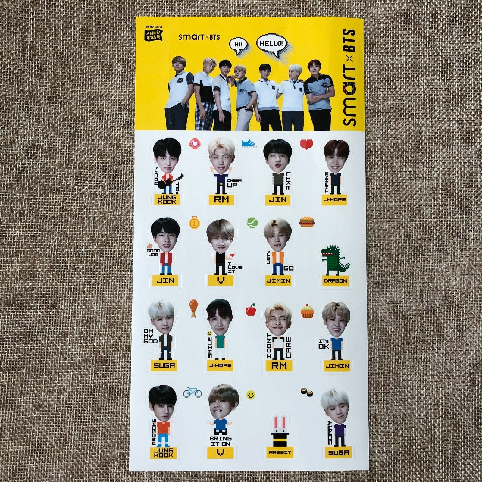 BTS GROUP #2 [ Smart Uniform MD ] Official Limited Sticker / New, Rare / Gift