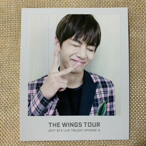 BTS V [WINGS Tour 2017 Trilogy Ticket] Official Polaroid Photocard / New / Gift