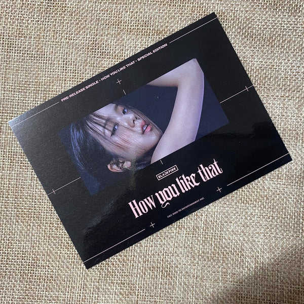 BLACKPINK JISOO #2 [How you like that] Official Postcard, Special Ed. / Gift