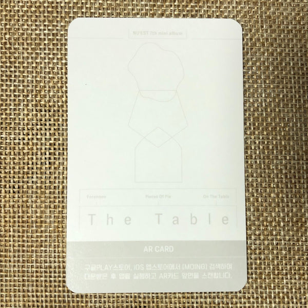 Nu'est ARON [ The Table ] Official AR Photocard, 7th Mini Album / New / Gift