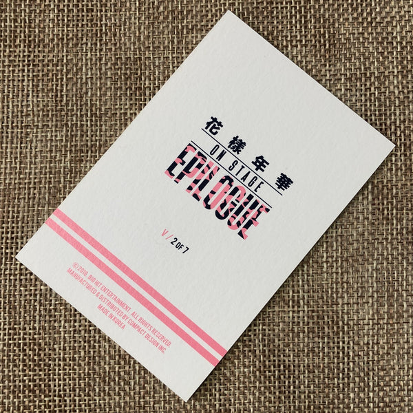 BTS V 2/7 [HYYH On Stage Epilogue Concert] Official Mini Photocard / New / Gift