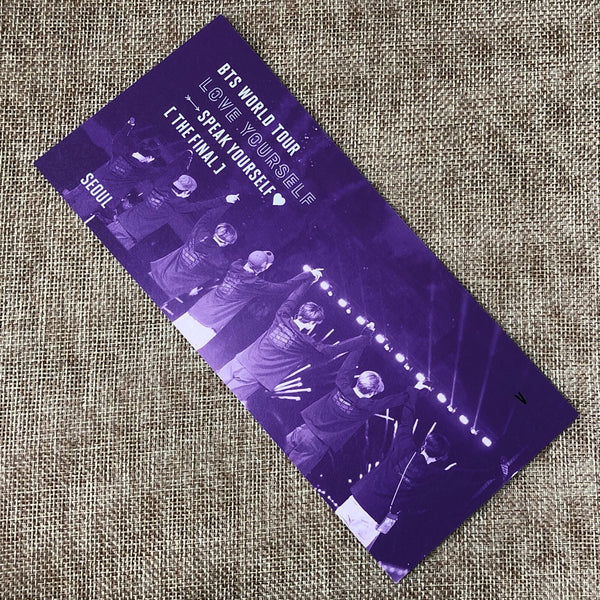 BTS V [Speak Yourself Seoul The Final DVD] Official Bookmark / New, Rare / Gift
