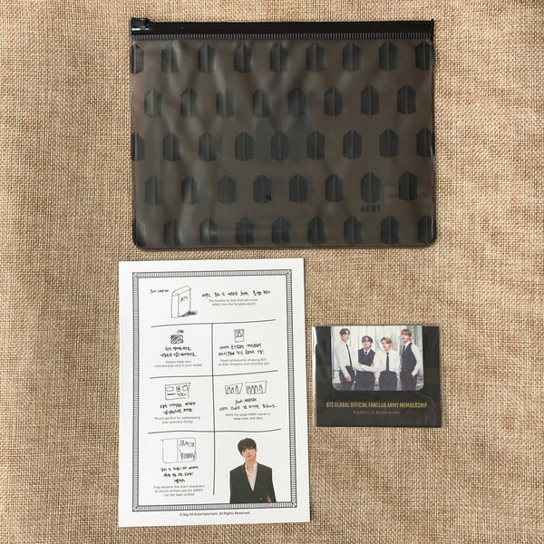 BTS [GLOBAL OFFICIAL FANCLUB 7th ARMY MEMBERSHIP KIT] Pouch+Bookmark+Guide /+G