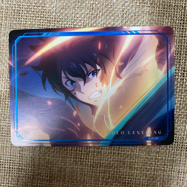 Solo Leveling SL01-37 / Double Rare (1pc)  Sung Jin-woo Webtoon Trading Card /