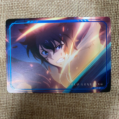 Solo Leveling SL01-37 / Double Rare (1pc)  Sung Jin-woo Webtoon Trading Card /