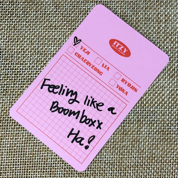 ITZY YEJI #2 [ CRAZY IN LOVE ] Official Photocard, 1st Album / New / Gift