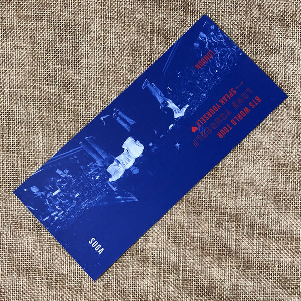 BTS SUGA [ Speak Yourself World Tour London DVD ] Official Bookmark / New / Gift