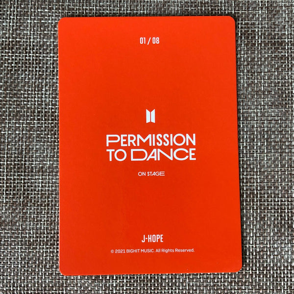 BTS J-HOPE 1/8 [PTD PERMISSION TO DANCE ON STAGE] Official Mini Photocard / Gift