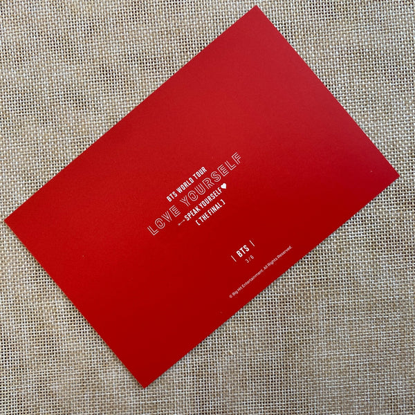 BTS Jungkook Suga 3/6 [Speak Yourself The Final] Official Postcard Photocard /+G