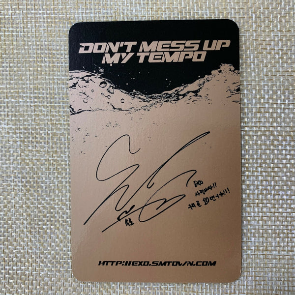 EXO SUHO [Don't mess up My Tempo] Official Photocard, Andante 5th Album / Gift