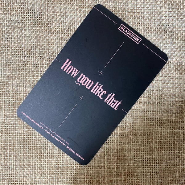 BLACKPINK JISOO #4 [How you like that] Official Photocard, Special Ed / Gift