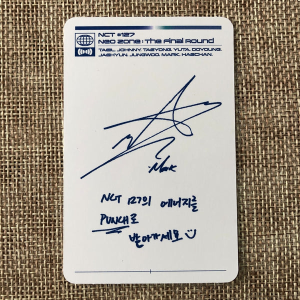 NCT 127 MARK [ NEO ZONE Final Round Punch ] Official Photocard / New / Gift