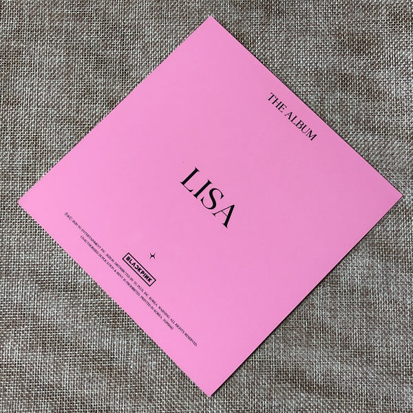 BLACKPINK LISA [ THE ALBUM ] Official Postcard, Ver. 3 / New / Gift