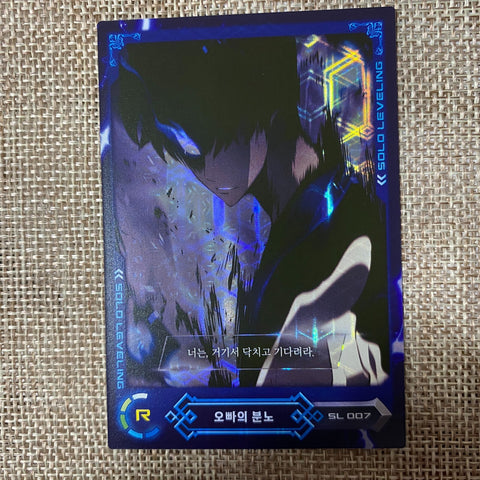 Solo Leveling SL 007 Rare R Holo Card / Korean Webtoon Trading Card / New / Gift