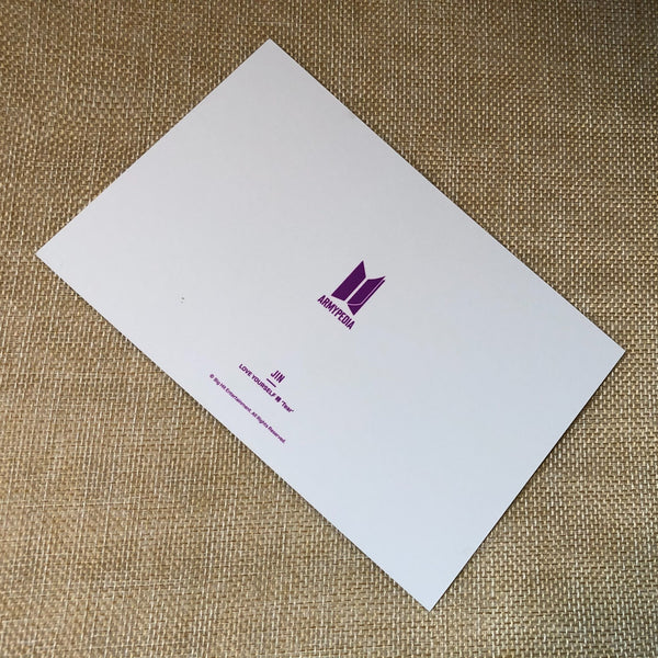 BTS JIN [Armypedia Love Yourself Tear] Official Postcard Photocard / New / Gift