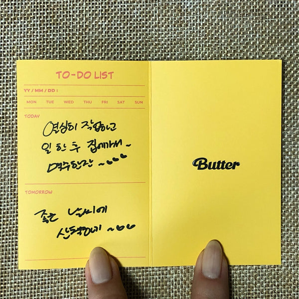 BTS J-HOPE [ Butter ] Official Folded Message Card Photocard / New / Gift