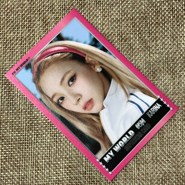 AESPA KARINA [MY WORLD] Official Trading Photocard, Zine Spicy Ver. / New / Gift