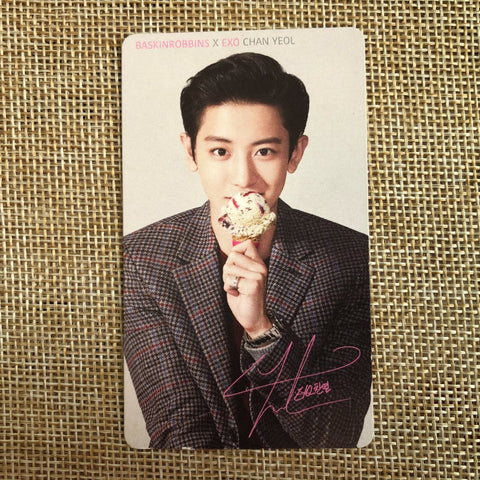 EXO CHANYEOL [ Baskin Robbins ] Official Photocard, EXO-K / New / Gift