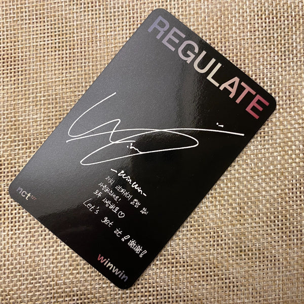 NCT WINWIN [Regulate] Official Photocard, 1st Repackage Album / New, Rare / Gift