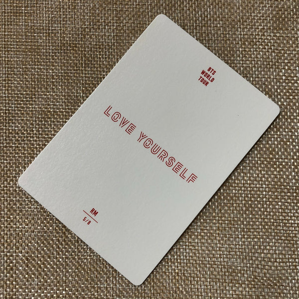 BTS RM 5/8 [ Love Yourself World Tour ] Official Mini Photocard / New / Gift