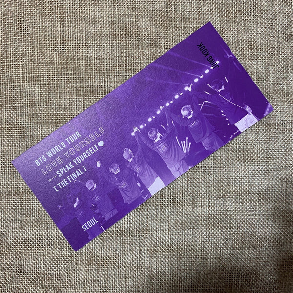 BTS JUNGKOOK [Speak Yourself Seoul The Final DVD] Official Bookmark / New, Rare