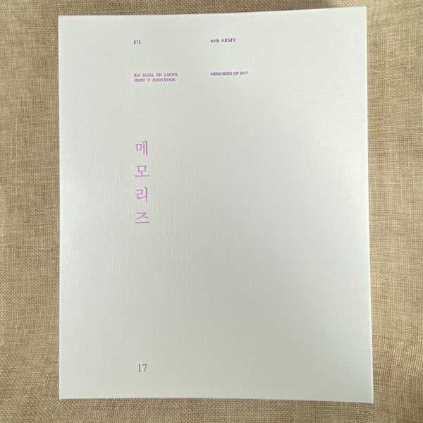 BTS [ Memories of 2017 ] Official DVD Set, Korean, No PC / Mint, Rare / Gift