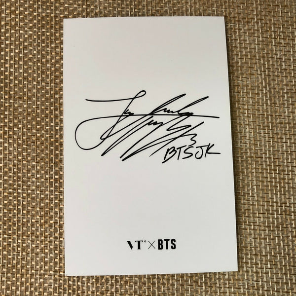 BTS JUNGKOOK #1 [VT Think Your Teeth] Official Photocard, Black White / Gift