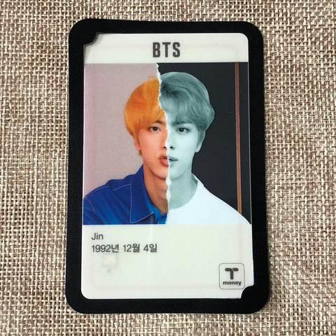 BTS JIN [ 2019 CU T-Money Transparent ] Official Photocard / New, Rare / Gift