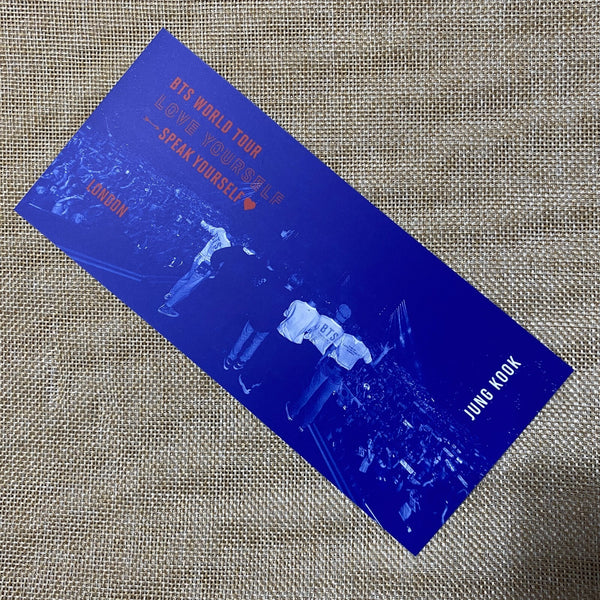 BTS JUNGKOOK [Speak Yourself World Tour London DVD] Official Bookmark / Gift