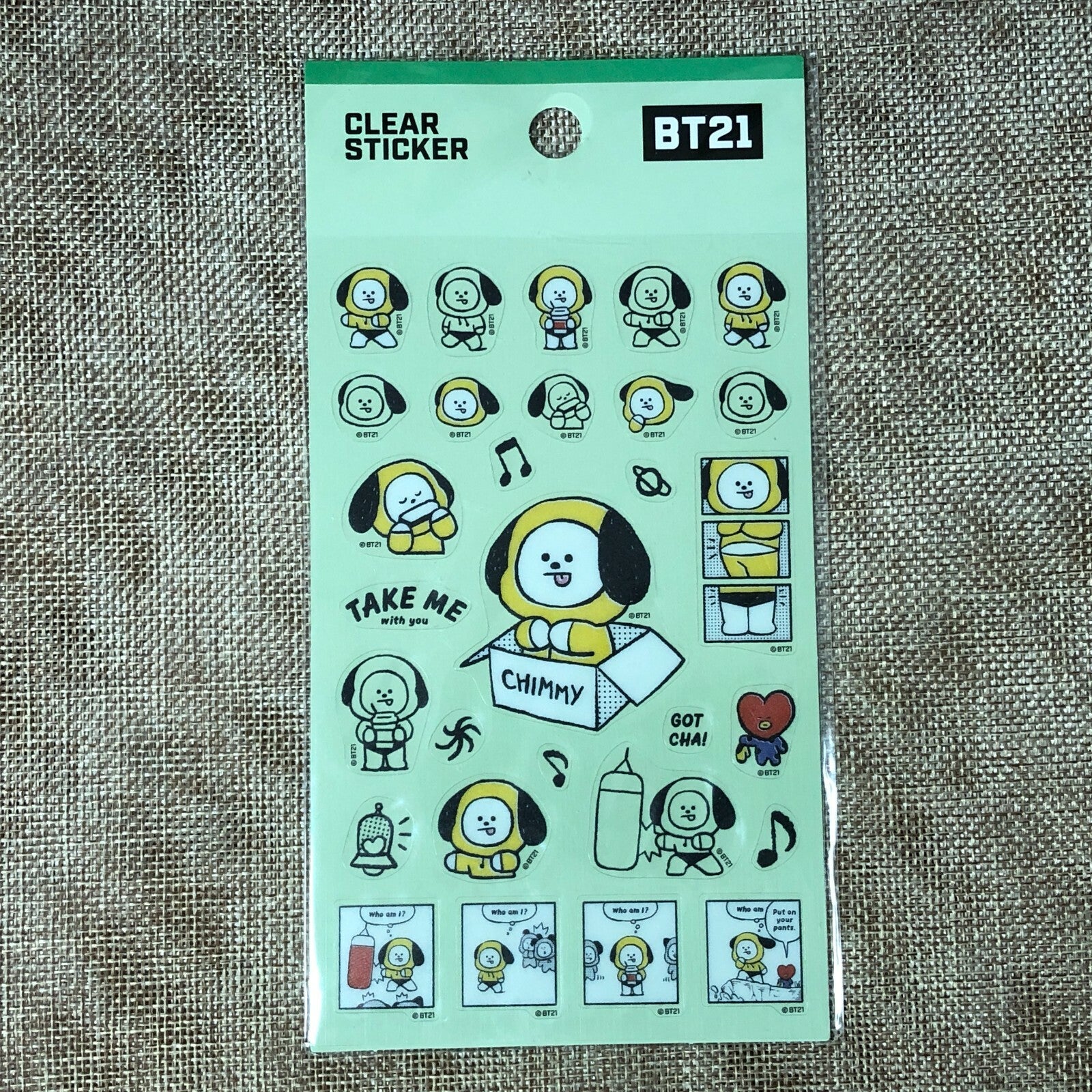 BTS BT21 Official Authentic Goods Clear Sticker Ver.3 / New / Gift