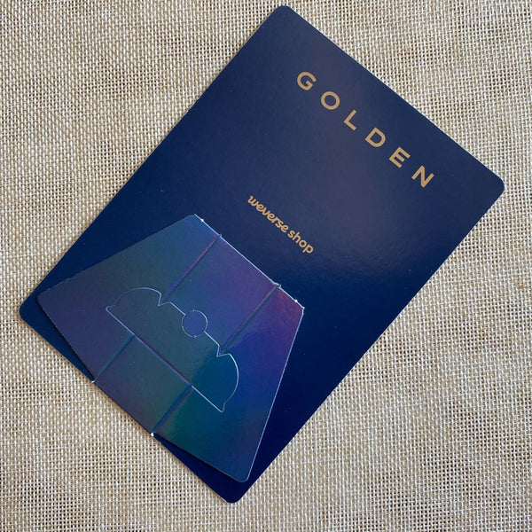 BTS JUNGKOOK [GOLDEN Album Weverse POB] Official Photo Stand, Photocard / Gift