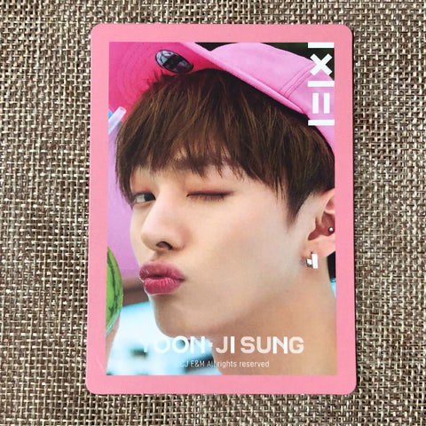 WANNA ONE YOON JISUNG [ TO BE ONE ] Official Photocard, Pink ver / New / Gift