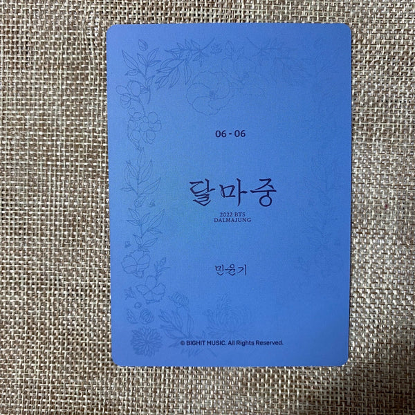 BTS SUGA 6/6 [ 2022 Dalmajung ] Official Mini Photocard, Special / New / Gift