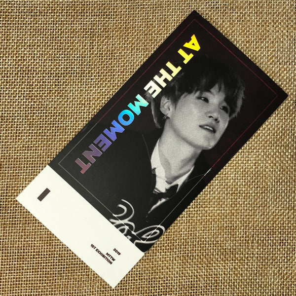BTS SUGA [At the Moment Exhibition] Official Ticket Photocard / New, Rare / Gift