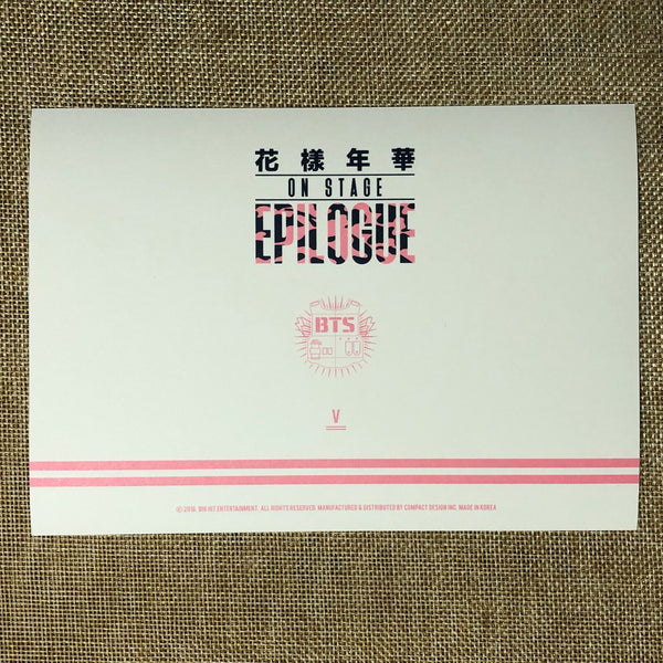BTS V TAEHYUNG #1 [HYYH On Stage Epilogue] Official Postcard Photo Photocard /+G