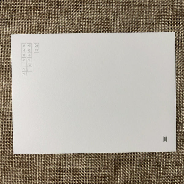 BTS GROUP [2018 Season's Greetings] Official Limited Postcard + Paper Frame /+G