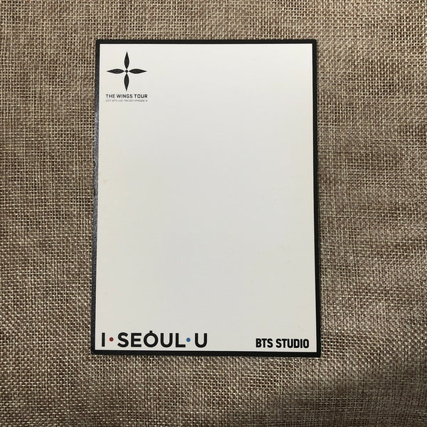 BTS GROUP [ The Wings Tour Wingcon Studio ] Official  Postcard / New, Rare/ Gift
