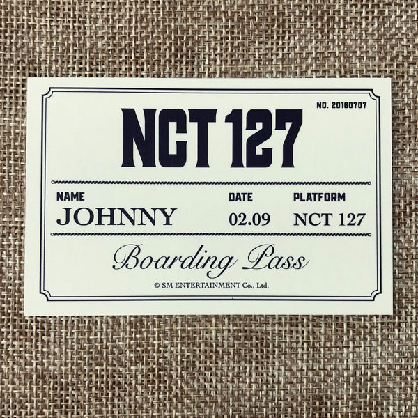 NCT 127 JOHNNY [2023 Season's Greetings] Official Photocard Boarding Pass / Gift