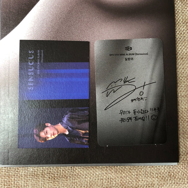 SF9 SIGNED [ SENSUOUS Promo Album CD+Photobook+PC ] Autographed, 5th Mini / Gift