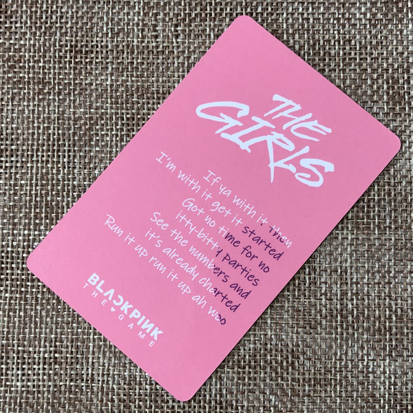 BLACKPINK JENNIE [THE GAME The Girls] Official Photocard, Stella Ver. / Gift
