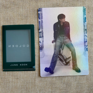 BTS JUNGKOOK [GOLDEN Album Weverse POB] Official Photo Stand, Photocard / Gift