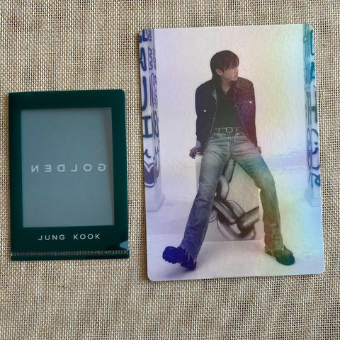 BTS JUNGKOOK [GOLDEN Album Weverse POB] Official Photo Stand, Photocard / Gift