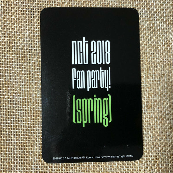 NCT 2018 JUNGWOO [ FAN PARTY SPRING ] Official Limited Photocard / New / Gift