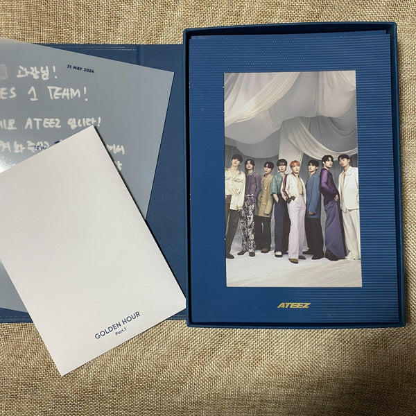 ATEEZ All Member Signed Promo Album [Golden Hour Part. 1] Message Full Set /+G