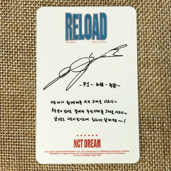 NCT Dream RENJUN [ RELOAD ] Official Photocard, 4th Mini Rollin / New / Gift