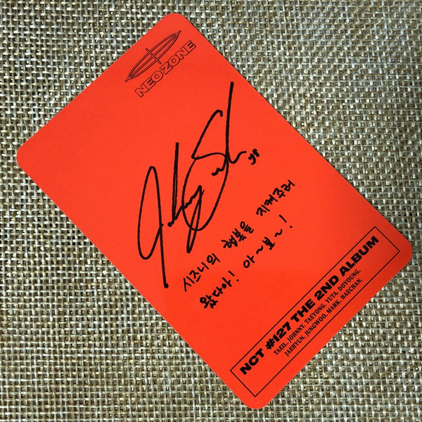 NCT 127 JOHNNY C Ver. [ NEO ZONE ] Official Photocard, 2nd Album / New / Gift