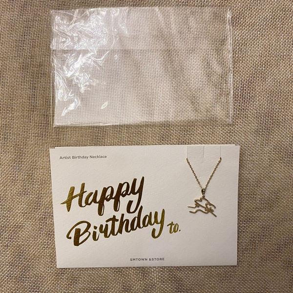 EXO BAEKHYUN [ SM Town & Store Birthday Necklace ] Artist Gold / New Rare /+Gift